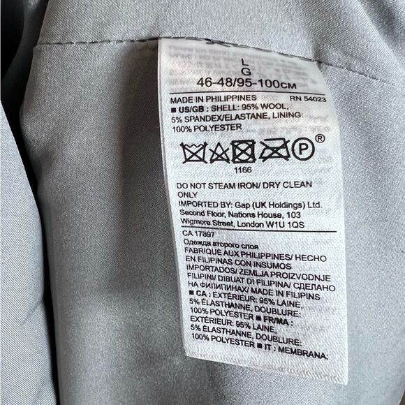 Banana Republic gray checkered ruffle top size large - Picture 6 of 6